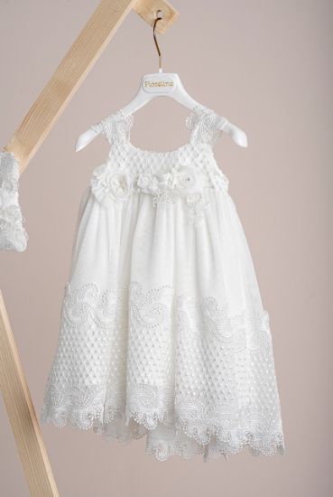 Εικόνα της Βαπτιστικό φόρεμα Piccolino Lora Ivory