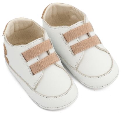 Εικόνα της Παντοφλέ Σνικερ με Λάστιχάκια MI1137 Λευκό Μπεζ