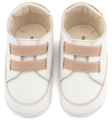 Εικόνα της Παντοφλέ Σνικερ με Λάστιχάκια MI1137 Λευκό Μπεζ