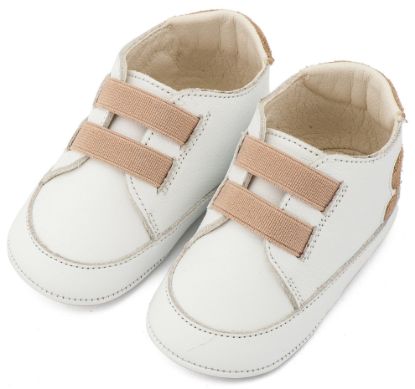 Εικόνα της Παντοφλέ Σνικερ με Λάστιχάκια MI1137 Λευκό Μπεζ