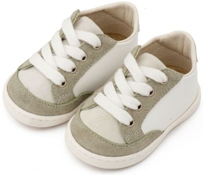 Εικόνα της Δερμάτινο Δετό Sneakers PRΙ2120 Λευκό Μέντα