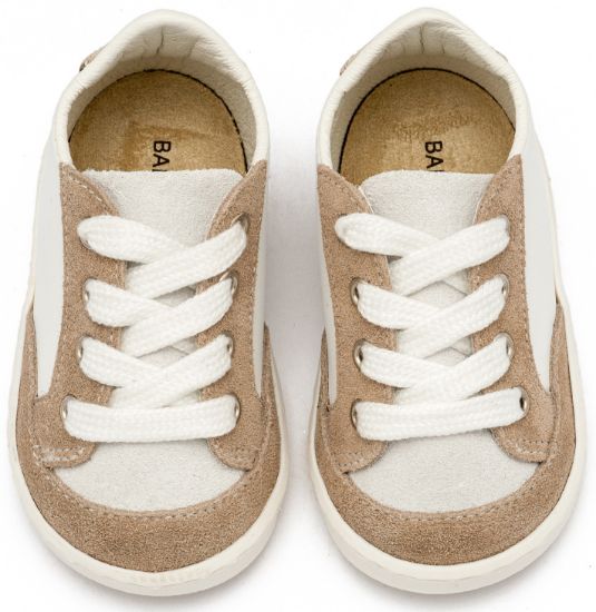 Εικόνα της Δερμάτινο Δετό Sneakers PRΙ2120 Λευκό Μπεζ