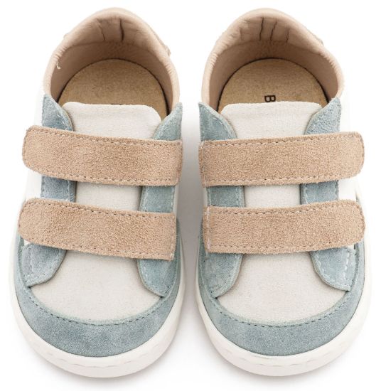 Εικόνα της Τρίχρωμο Sneakers Διπλή Μπαρέτα Χρατς PRI2125 Λευκό Μίνεραλ Μπεζ