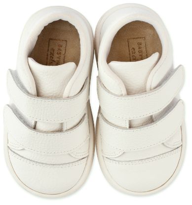 Εικόνα της Δερμάτινο Σνικερ με Σκρατς BS3028 Λευκό