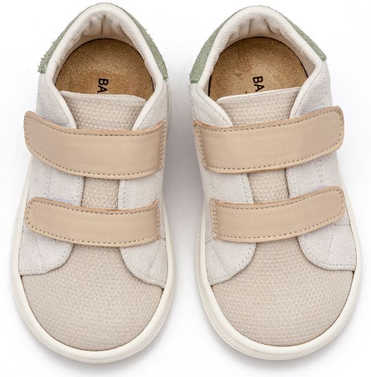 Εικόνα της Σνίκερ με Διπλή Μπαρέτα Χρατς BS3085 Λευκό Μπεζ