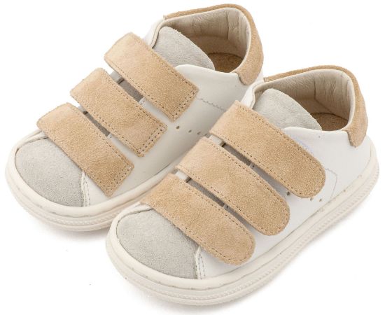 Εικόνα της Σνίκερ με Τριπλή Μπαρέτα Χρατς BS3096 Λευκό Μπεζ