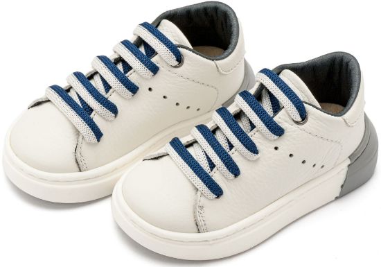 Εικόνα της Δετό Sneaker με Δίχρωμο Κορδόνι EXC5294 Λευκό Μπλε 
