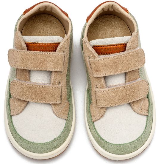 Εικόνα της Δίχρωμο Sneaker Διπλό Χρατς EXC5297  Μέντα Μπεζ Λευκό