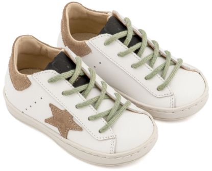 Εικόνα της Τρίχρωμο Sneaker Δετό EXC5315  Λευκό Μπεζ Μέντα 