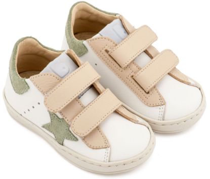 Εικόνα της Τρίχρωμο Sneaker Διπλό Χρατς EXC5316  Λευκό Εκρού Μέντα 