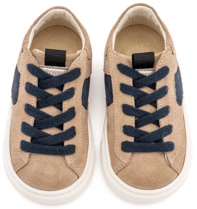 Εικόνα της Δίχρωμο Sneaker Δετό EXC8002 Μπεζ Μπλε