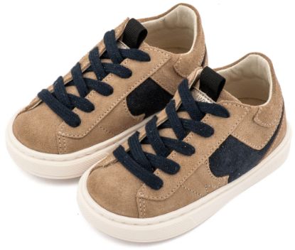 Εικόνα της Δίχρωμο Sneaker Δετό EXC8002 Μπεζ Μπλε