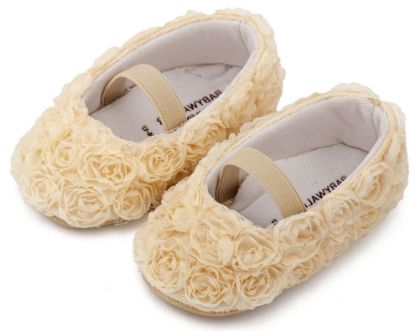 Εικόνα της Μπαλαρινα Διακοσμημένη με Chiffon Λουλούδια MI1660 Εκρού