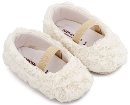 Εικόνα της Μπαλαρινα Διακοσμημένη με Chiffon Λουλούδια MI1660 Λευκό