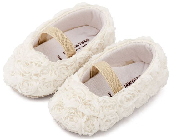 Εικόνα της Μπαλαρινα Διακοσμημένη με Chiffon Λουλούδια MI1660 Λευκό