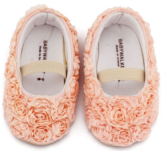 Εικόνα της Μπαλαρινα Διακοσμημένη με Chiffon Λουλούδια MI1660 Ροζ