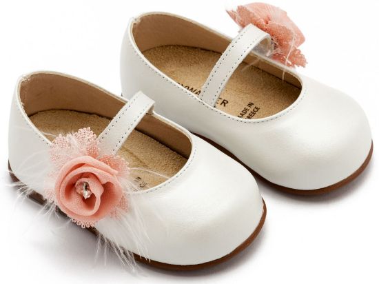 Εικόνα της Γοβάκι  Μονή Μπαρέτα με Λουλούδι  PRI2640 Εκρού Ροζ