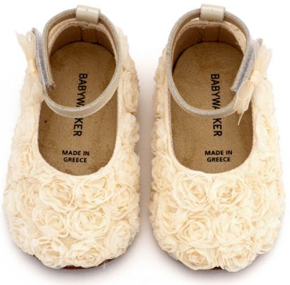 Εικόνα της Μπαλαρίνα Διακοσμημένη με Chiffon Λουλούδια PRI2654 Εκρού