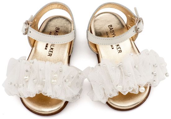 Εικόνα της Πέδιλο με Χειροποίητο Διακοσμητικό απο Τούλι και PRI2656 Εκρού 