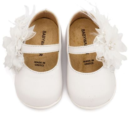 Εικόνα της Γοβάκι Μονή Μπαρέτα Χειροποίητο Λουλούδι με Πούπουλα PRI2658 Λευκό