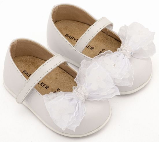 Εικόνα της Γοβάκι Μονή Μπαρέτα Φιογκάκι Οργάντζας PRI2659 Λευκό