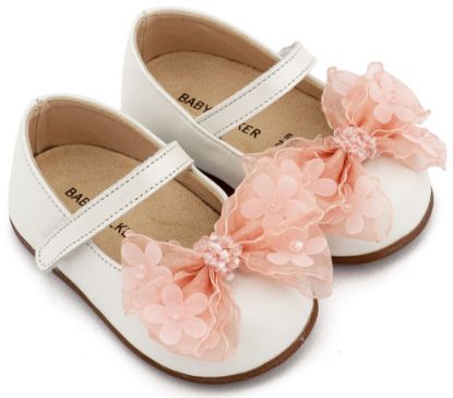 Εικόνα της Γοβάκι Μονή Μπαρέτα Φιογκάκι Οργάντζας PRI2659 Εκρού Ροζ