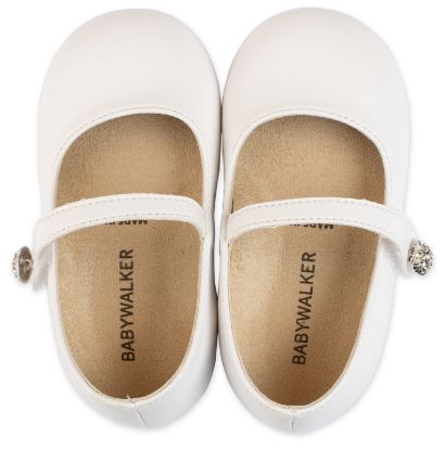 Εικόνα της Γοβάκι Μονή Μπαρέτα με Στρασένιο Κουμπάκι BS3502 Λευκό