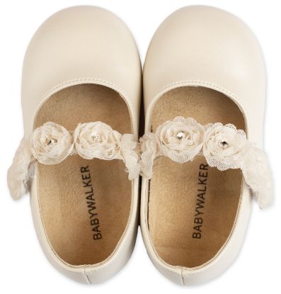 Εικόνα της Γοβάκι Μονή Μπαρέτα με Λουλούδια BS3523 Εκρού