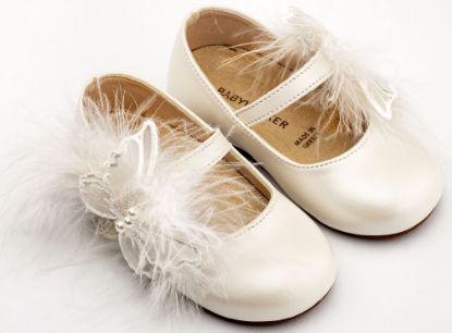 Εικόνα της Γοβάκι Μονή Μπαρέτα Διακοσμημένη με Χειροποίητο Διακοσμητικό BS3598 Εκρού