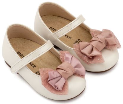 Εικόνα της Γοβάκι Μονή Μπαρέτα Διακοσμημένη με Φιόγκο BS3599 Εκρού Ροζ