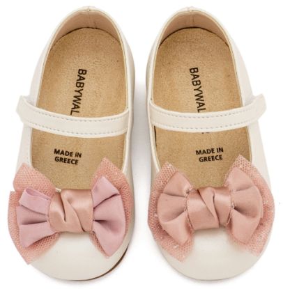 Εικόνα της Γοβάκι Μονή Μπαρέτα Διακοσμημένη με Φιόγκο BS3599 Εκρού Ροζ