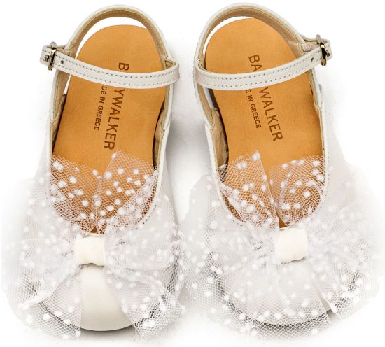 Εικόνα της Γαλλικό Σαμπό με Χειροποίητο Τούλινο Φιόγκο BW4859 Λευκό