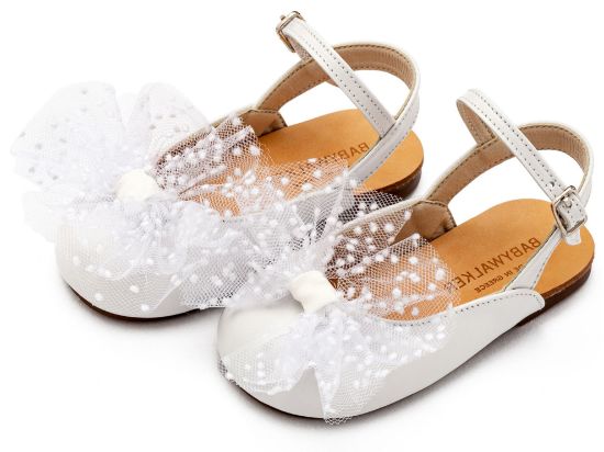 Εικόνα της Γαλλικό Σαμπό με Χειροποίητο Τούλινο Φιόγκο BW4859 Λευκό