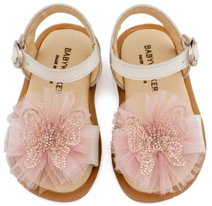 Εικόνα της Πέδιλο με Διακοσμητικό Πεταλούδας BW4886 Εκρού Ροζ