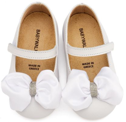 Εικόνα της Γοβάκι Μονή Μπαρέτα με Σατέν Φιόγκο  BW4893 Λευκό