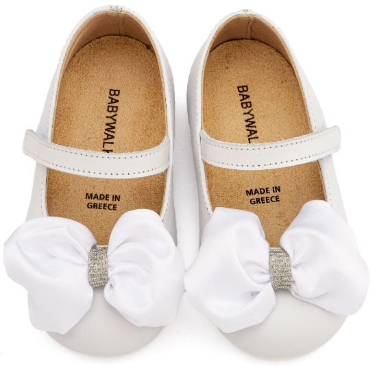 Εικόνα της Γοβάκι Μονή Μπαρέτα με Σατέν Φιόγκο  BW4893 Λευκό