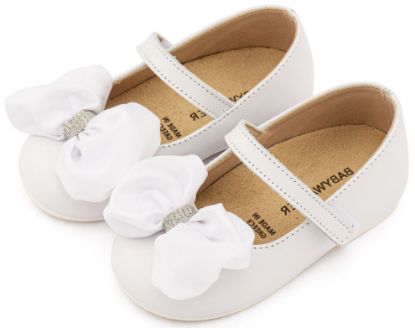 Εικόνα της Γοβάκι Μονή Μπαρέτα με Σατέν Φιόγκο  BW4893 Λευκό