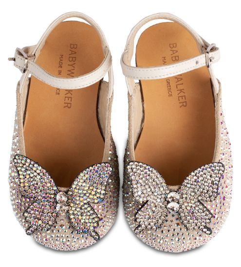 Εικόνα της Σαμπό Διακοσμημένο Ολόγυρα με Στρας και Πεταλούδα EXC5857 Εκρού