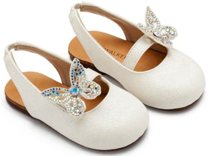 Εικόνα της Γαλλικό Σαμπό Διακοσμημένο με Στρασένια Πεταλούδα στο Πλάι EXC5881 Λευκό