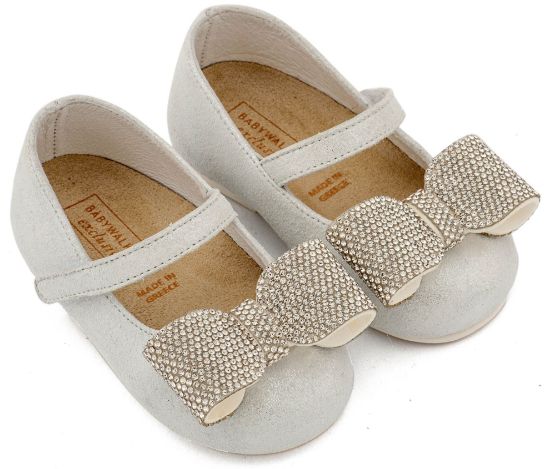 Εικόνα της Γοβάκι Μονή Μπαρέτα Διακοσμημένο με Στρασένιο Φιόγκο EXC5883 Λευκό Πάγου