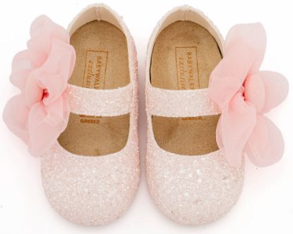 Εικόνα της Γοβάκι Μονή Μπαρέτα Διακοσμημένο με Μεγάλο Λουλούδι Οργάντζας EXC5899 Ροζ