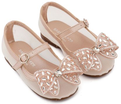 Εικόνα της Γοβάκι απο Ύφασμα Φιλντιρέ και Φιόγκο Στρας EXC5903 Ροζ Αντικέ