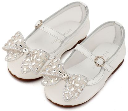 Εικόνα της Γοβάκι απο Ύφασμα Φιλντιρέ και Φιόγκο Στρας EXC5903 Λευκό