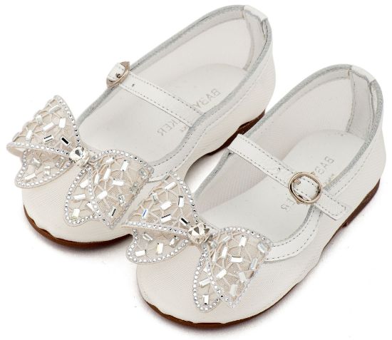 Εικόνα της Γοβάκι απο Ύφασμα Φιλντιρέ και Φιόγκο Στρας EXC5903 Λευκό