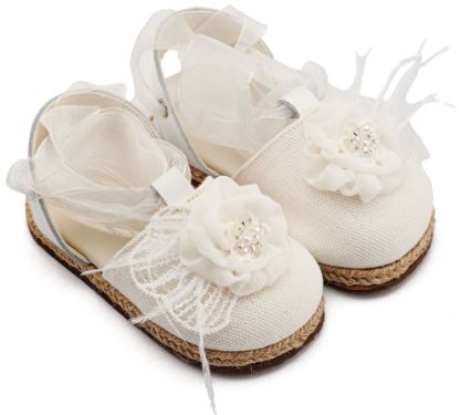 Εικόνα της Εσπαντρίγια με Χειροποίητο Διακοσμητικό με Πούπουλα EXC5905 Λευκό