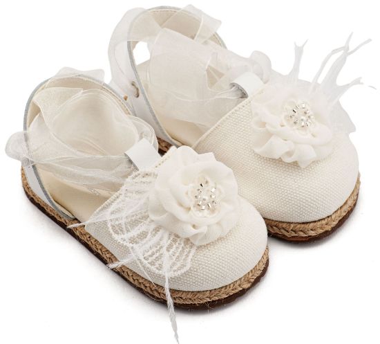 Εικόνα της Εσπαντρίγια με Χειροποίητο Διακοσμητικό με Πούπουλα EXC5905 Λευκό