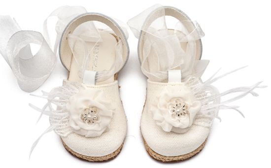 Εικόνα της Εσπαντρίγια με Χειροποίητο Διακοσμητικό με Πούπουλα EXC5905 Λευκό