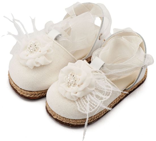 Εικόνα της Εσπαντρίγια με Χειροποίητο Διακοσμητικό με Πούπουλα EXC5905 Λευκό