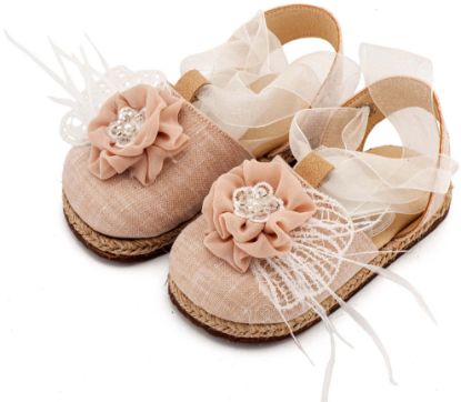 Εικόνα της Εσπαντρίγια με Χειροποίητο Διακοσμητικό με Πούπουλα EXC5905 Εκρού Νουντ