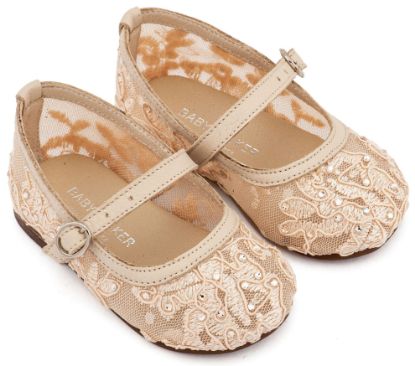 Εικόνα της Γοβάκι απο Ύφασμα Φιλντιρέ Δαντέλα LU6128 Μπεζ